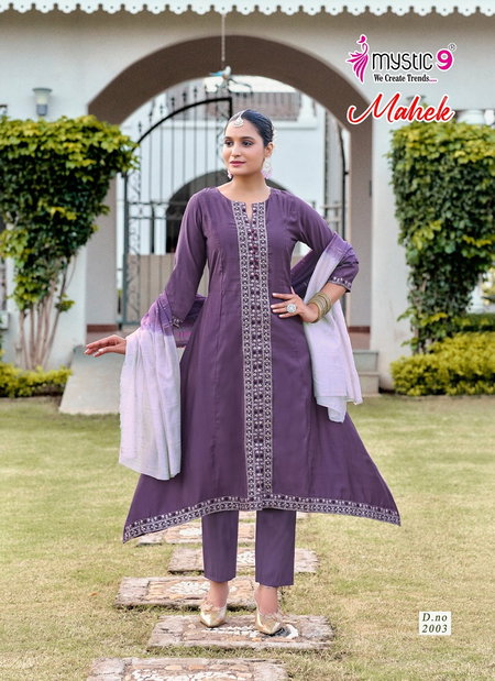 Mahek Vol 2 By Mystic 9 Roman Silk Top With Bottom Dupatta Wholesalers In Delhi